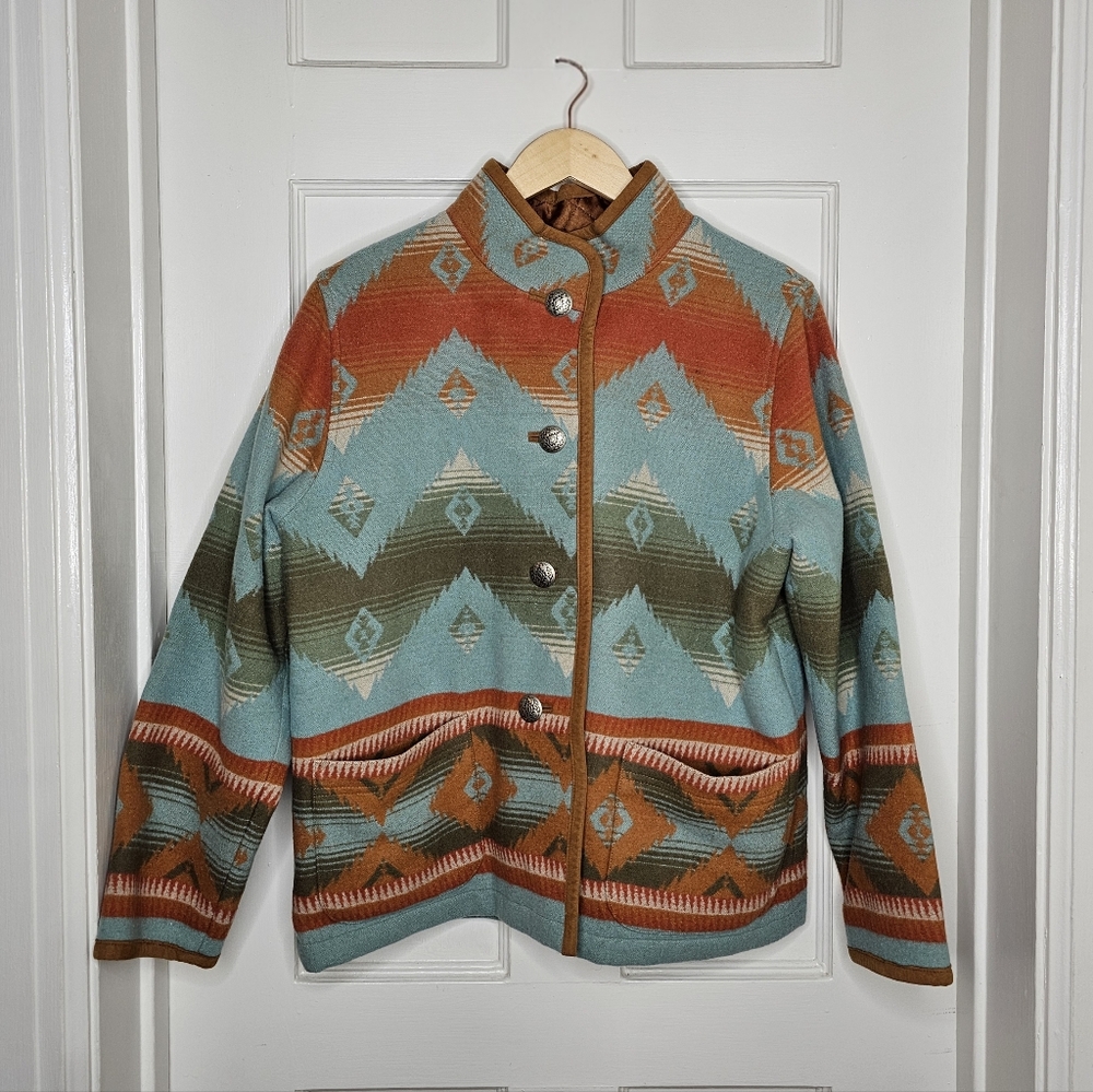 VTG Pendleton Aztec Blanket Jacket